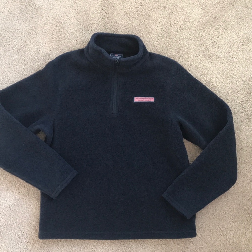 Vineyard Vines Navy Fleece Jacket Kids M (12-14)